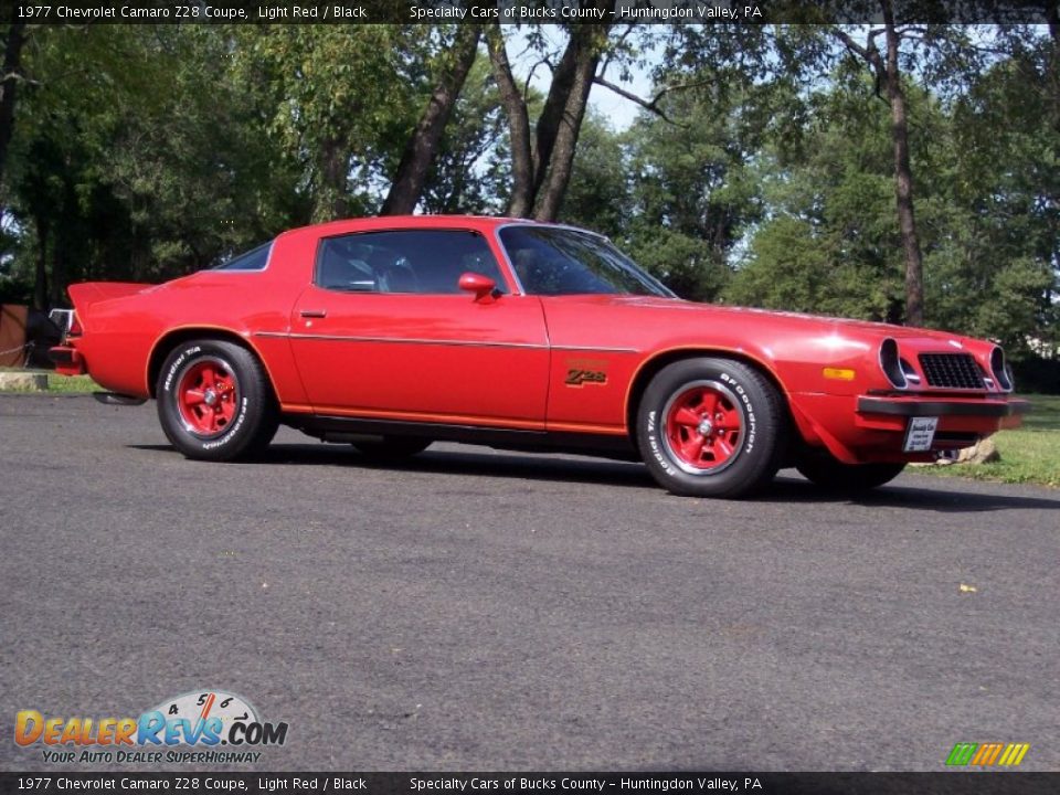 1977 Chevrolet Camaro Z28 Coupe Light Red / Black Photo #3