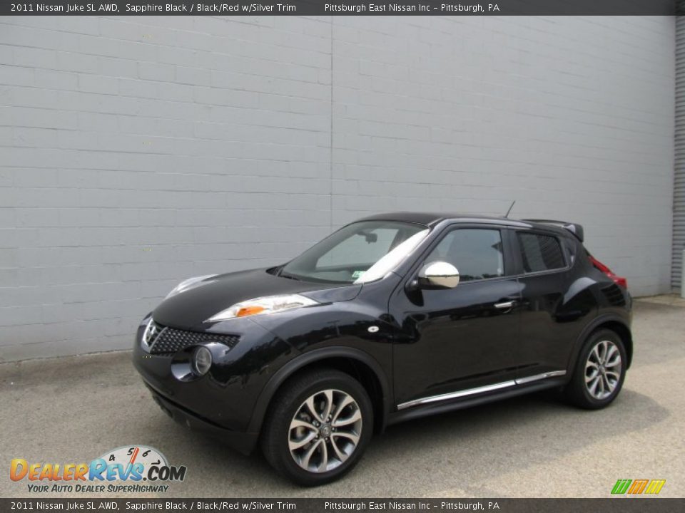 2011 Nissan Juke SL AWD Sapphire Black / Black/Red w/Silver Trim Photo #1