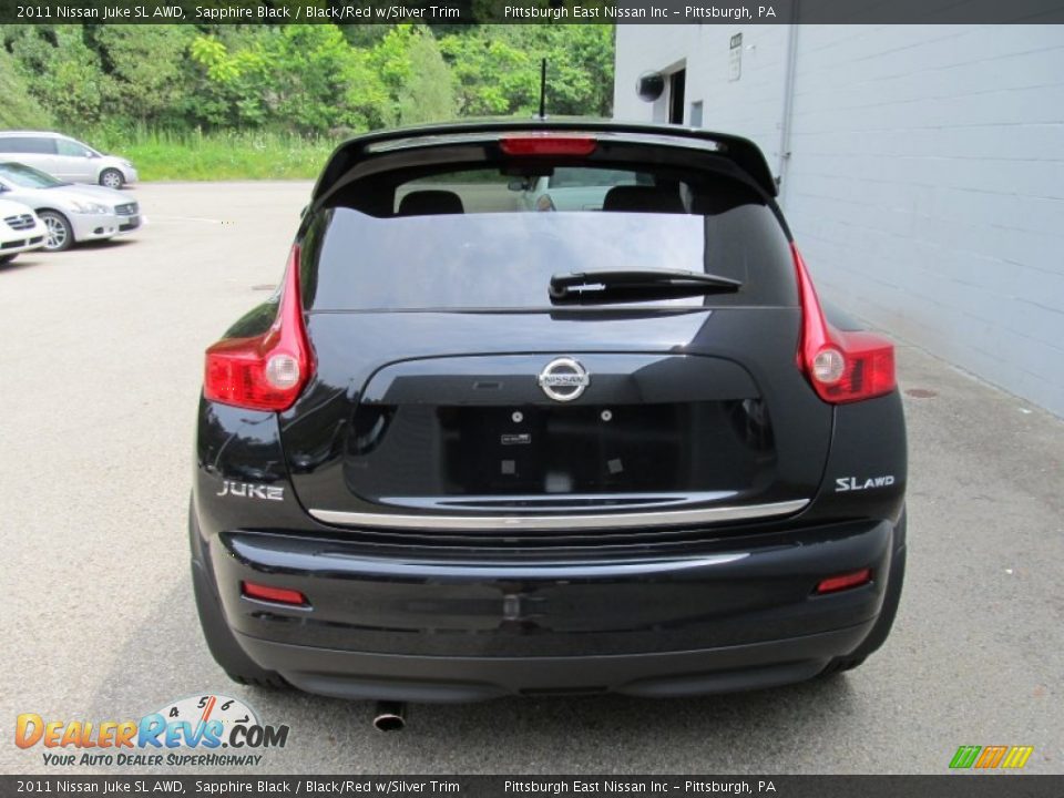2011 Nissan Juke SL AWD Sapphire Black / Black/Red w/Silver Trim Photo #3