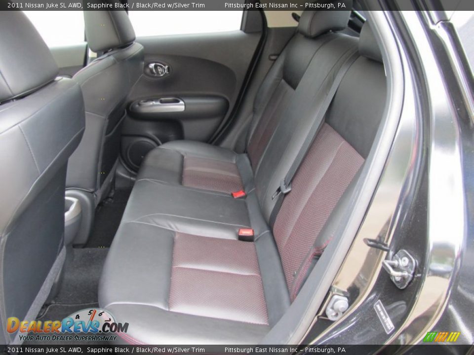 Black/Red w/Silver Trim Interior - 2011 Nissan Juke SL AWD Photo #8