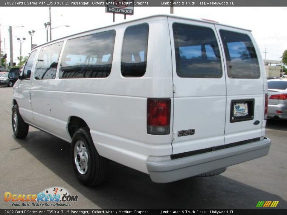 2002 Ford E Series Van E350 XLT 15 Passenger Oxford White / Medium Graphite Photo #7