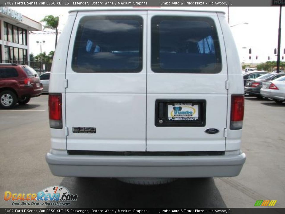 2002 Ford E Series Van E350 XLT 15 Passenger Oxford White / Medium Graphite Photo #8