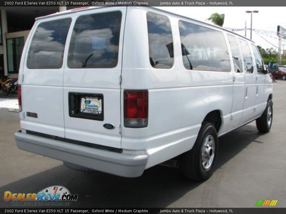 2002 Ford E Series Van E350 XLT 15 Passenger Oxford White / Medium Graphite Photo #9