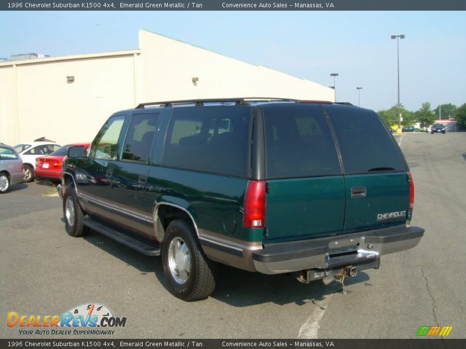 1996 Chevrolet Suburban K1500 4x4 Emerald Green Metallic / Tan Photo #6