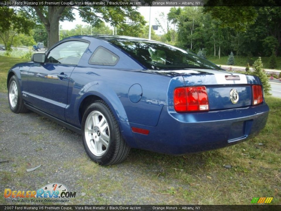 2007 Ford Mustang V6 Premium Coupe Vista Blue Metallic / Black/Dove Accent Photo #3