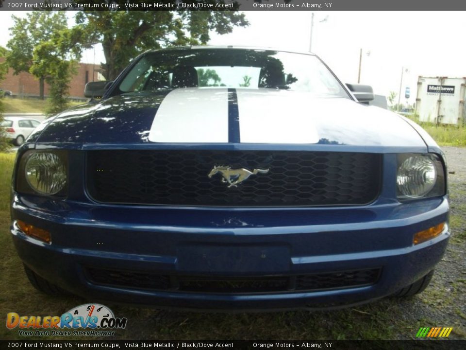 2007 Ford Mustang V6 Premium Coupe Vista Blue Metallic / Black/Dove Accent Photo #4