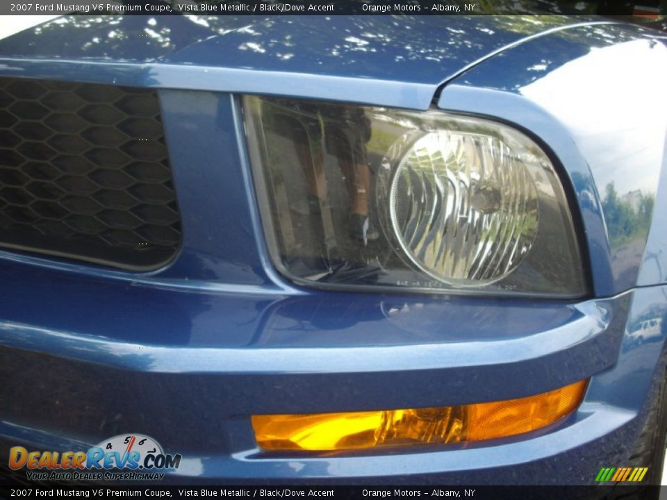 2007 Ford Mustang V6 Premium Coupe Vista Blue Metallic / Black/Dove Accent Photo #6
