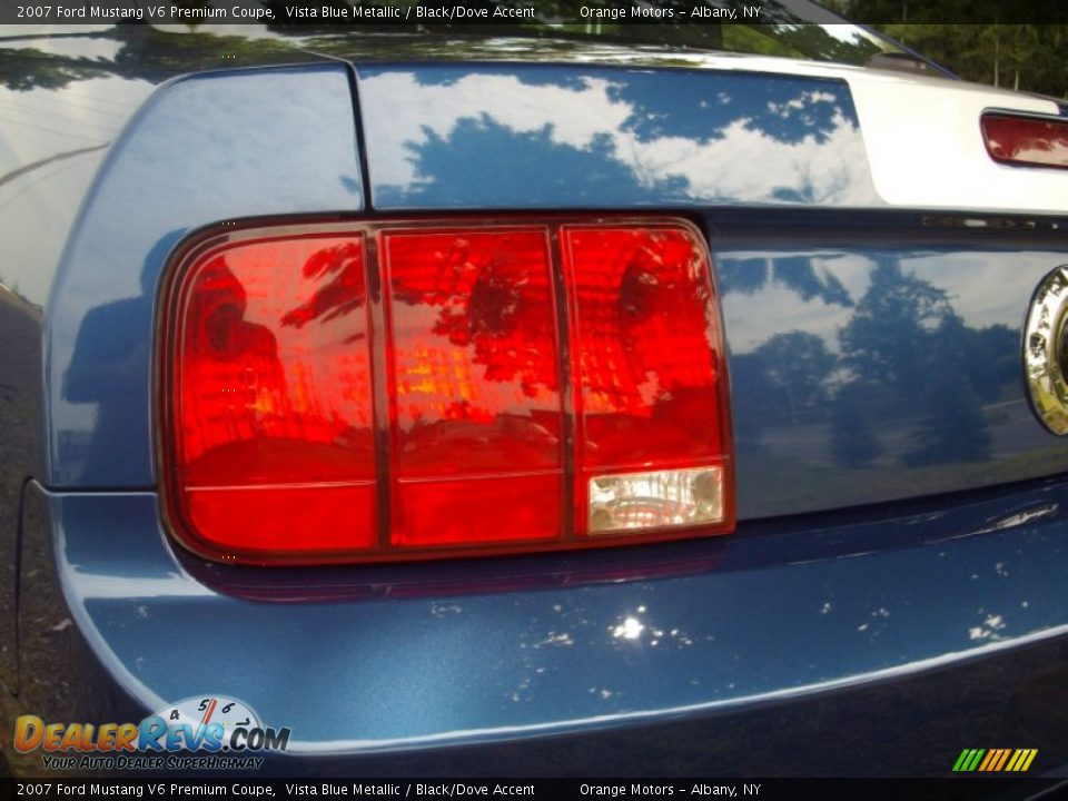 2007 Ford Mustang V6 Premium Coupe Vista Blue Metallic / Black/Dove Accent Photo #7
