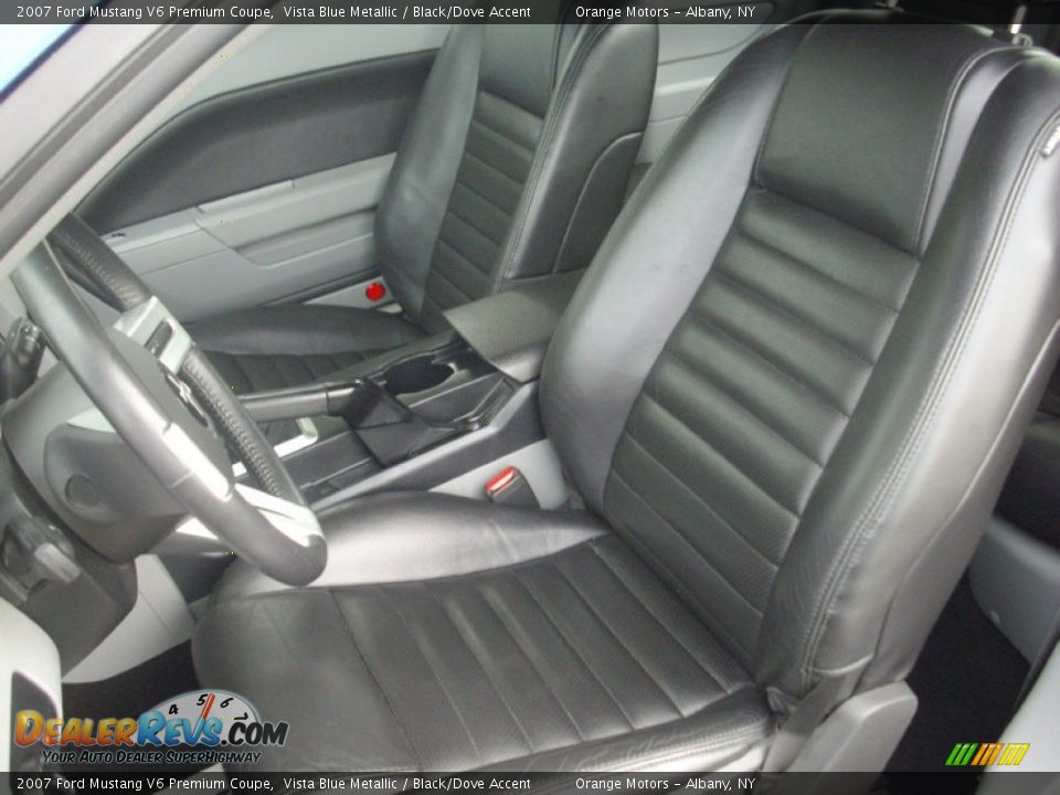 Black/Dove Accent Interior - 2007 Ford Mustang V6 Premium Coupe Photo #11