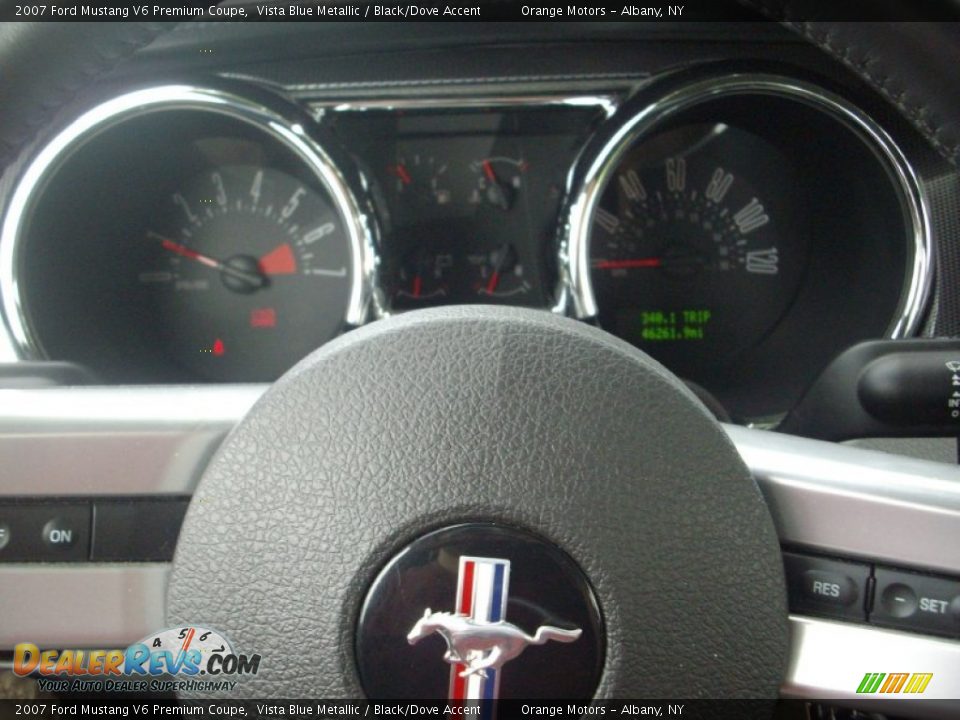 2007 Ford Mustang V6 Premium Coupe Vista Blue Metallic / Black/Dove Accent Photo #13