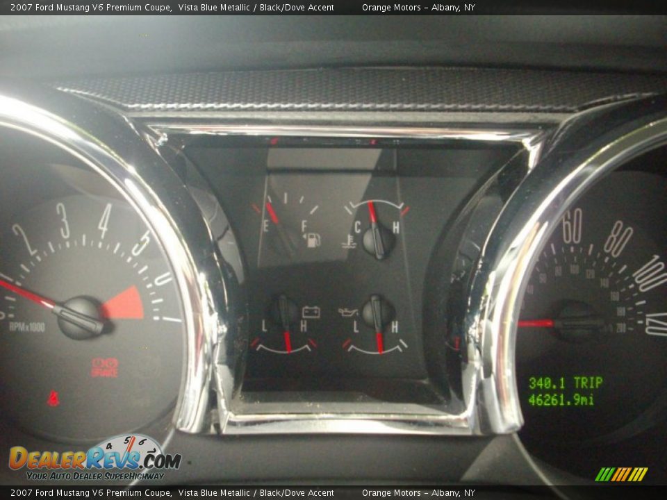 2007 Ford Mustang V6 Premium Coupe Vista Blue Metallic / Black/Dove Accent Photo #14