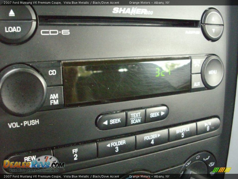 2007 Ford Mustang V6 Premium Coupe Vista Blue Metallic / Black/Dove Accent Photo #16