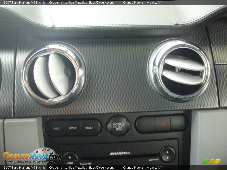 2007 Ford Mustang V6 Premium Coupe Vista Blue Metallic / Black/Dove Accent Photo #20