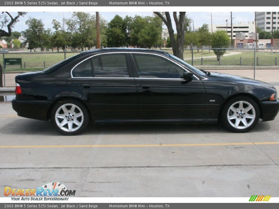 2003 BMW 5 Series 525i Sedan Jet Black / Sand Beige Photo #6