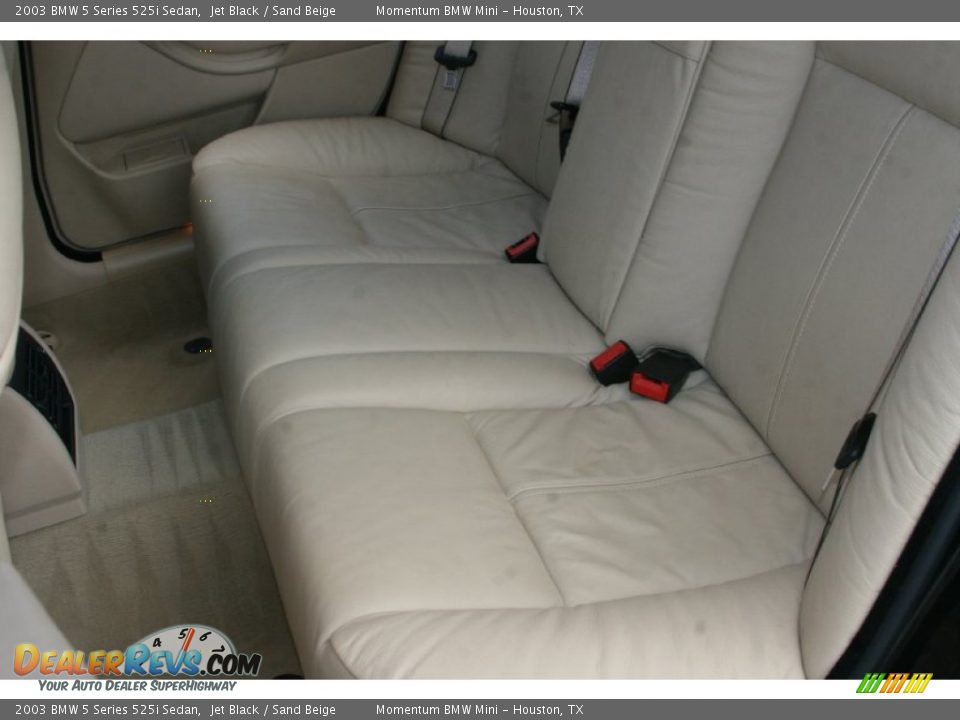 2003 BMW 5 Series 525i Sedan Jet Black / Sand Beige Photo #15