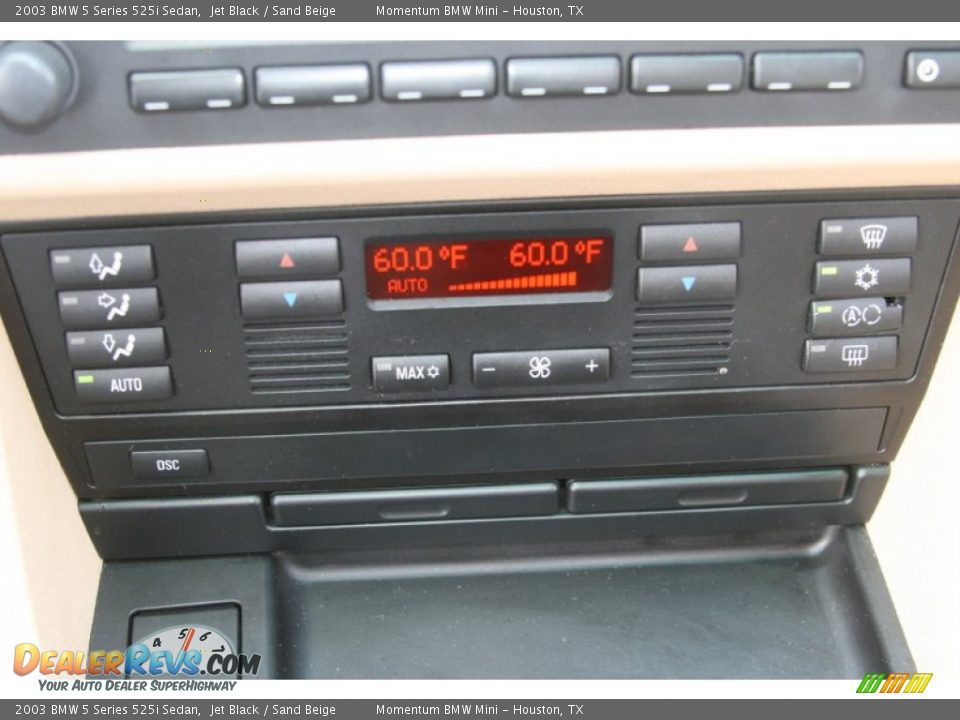 2003 BMW 5 Series 525i Sedan Jet Black / Sand Beige Photo #22