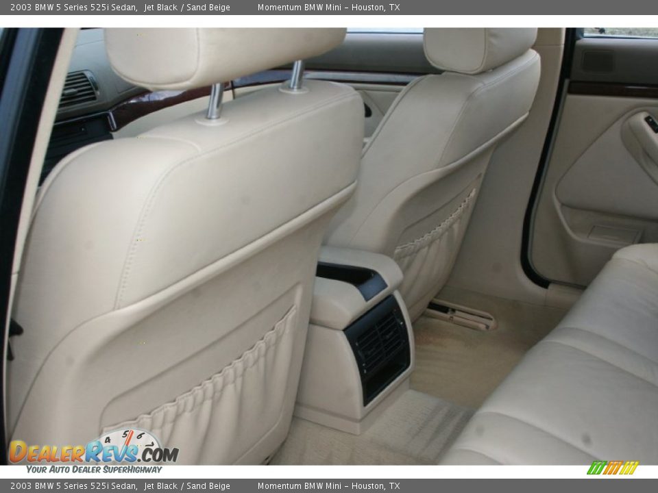 2003 BMW 5 Series 525i Sedan Jet Black / Sand Beige Photo #27