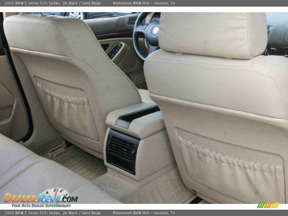2003 BMW 5 Series 525i Sedan Jet Black / Sand Beige Photo #33