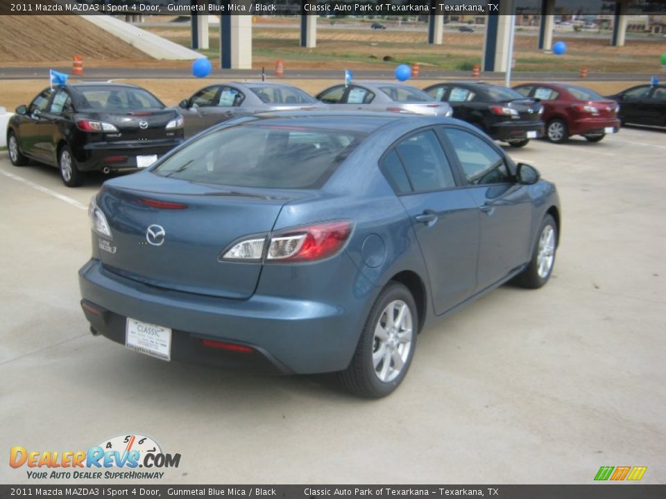 2011 Mazda MAZDA3 i Sport 4 Door Gunmetal Blue Mica / Black Photo #5