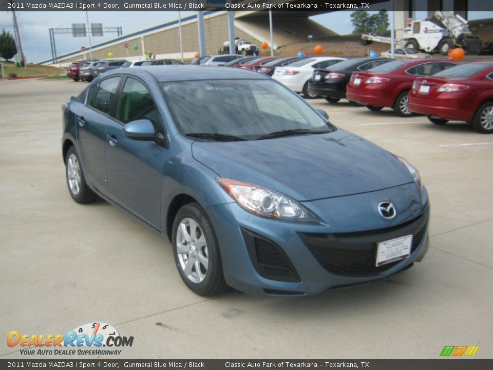 2011 Mazda MAZDA3 i Sport 4 Door Gunmetal Blue Mica / Black Photo #7