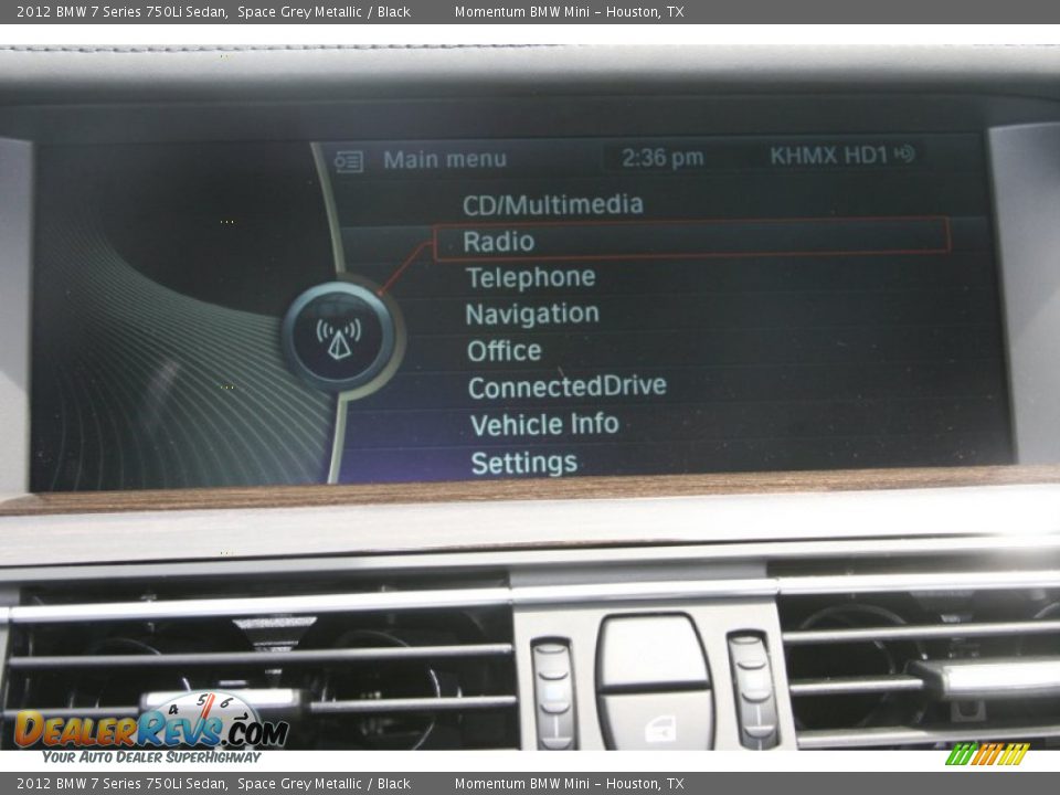 2012 BMW 7 Series 750Li Sedan Space Grey Metallic / Black Photo #15