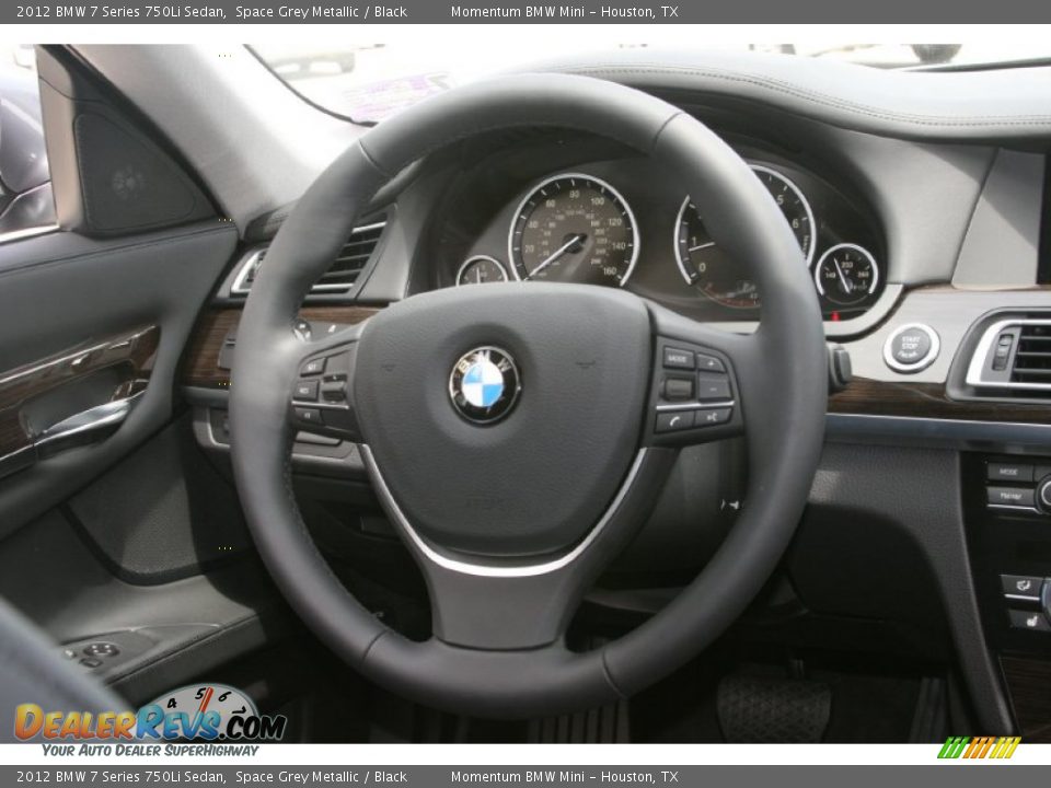 2012 BMW 7 Series 750Li Sedan Space Grey Metallic / Black Photo #28