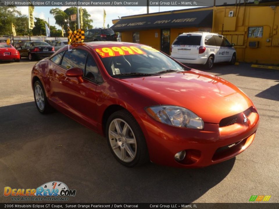 2006 Mitsubishi Eclipse GT Coupe Sunset Orange Pearlescent / Dark Charcoal Photo #1