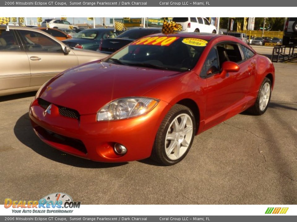 2006 Mitsubishi Eclipse GT Coupe Sunset Orange Pearlescent / Dark Charcoal Photo #3