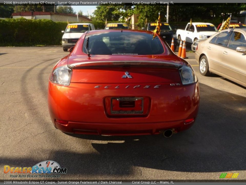 2006 Mitsubishi Eclipse GT Coupe Sunset Orange Pearlescent / Dark Charcoal Photo #6