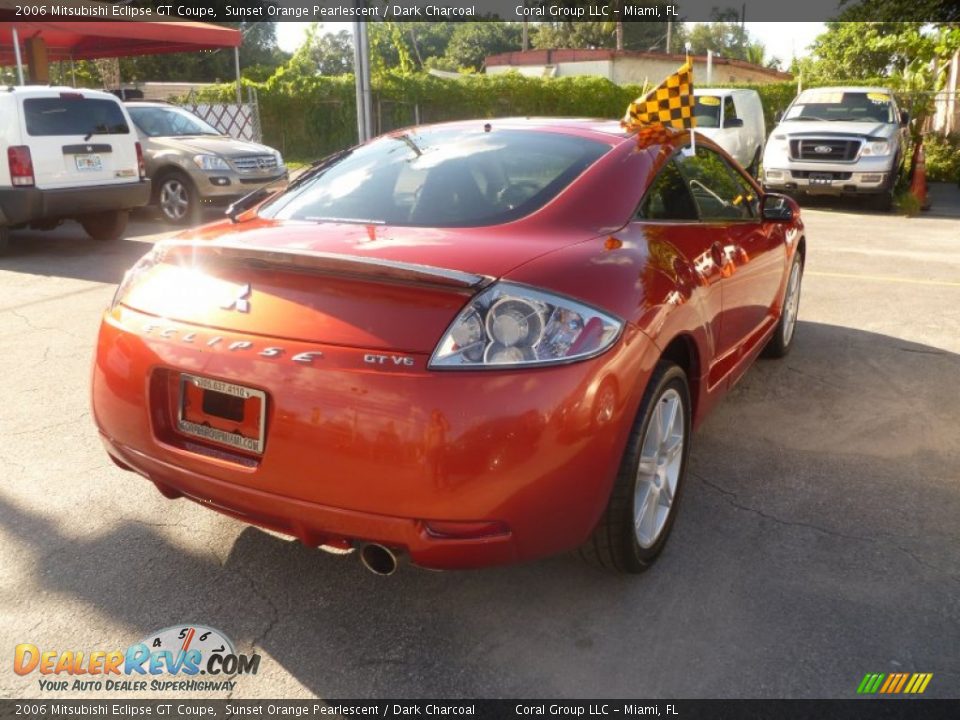 2006 Mitsubishi Eclipse GT Coupe Sunset Orange Pearlescent / Dark Charcoal Photo #7