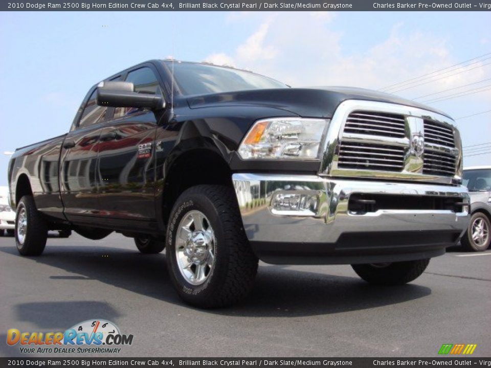 2010 Dodge Ram 2500 Big Horn Edition Crew Cab 4x4 Brilliant Black Crystal Pearl / Dark Slate/Medium Graystone Photo #1