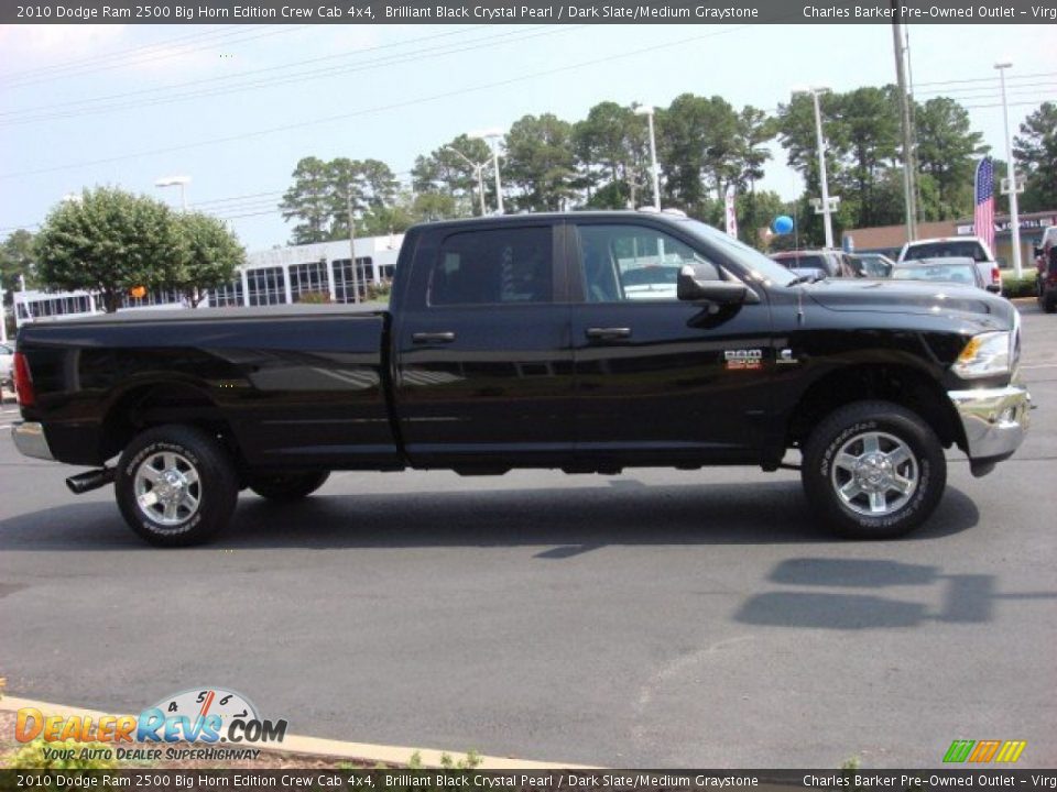 2010 Dodge Ram 2500 Big Horn Edition Crew Cab 4x4 Brilliant Black Crystal Pearl / Dark Slate/Medium Graystone Photo #3