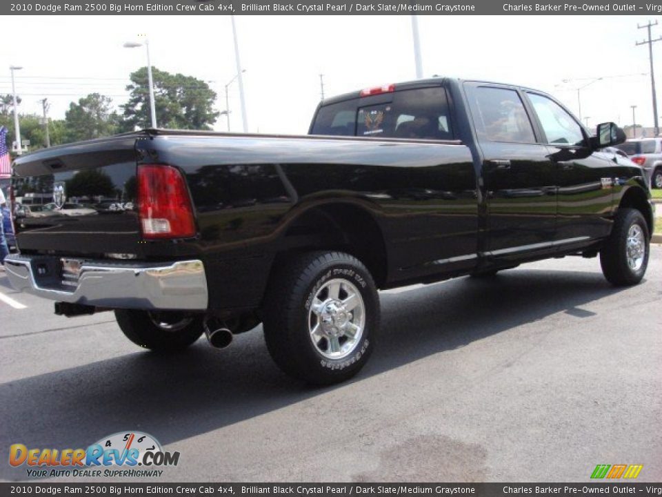 2010 Dodge Ram 2500 Big Horn Edition Crew Cab 4x4 Brilliant Black Crystal Pearl / Dark Slate/Medium Graystone Photo #4