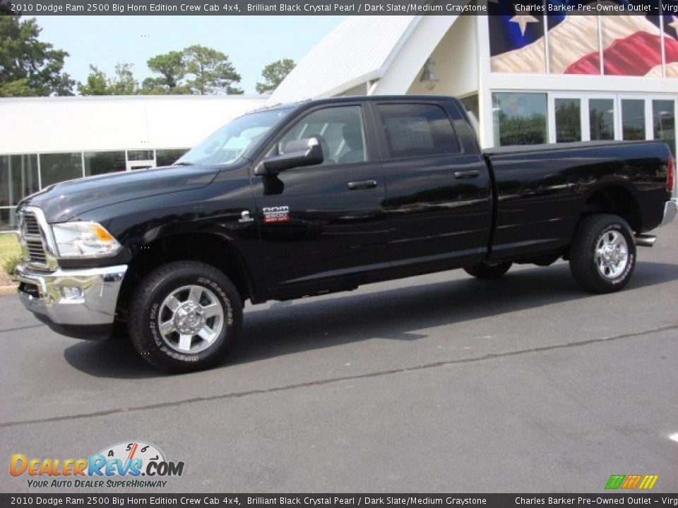 2010 Dodge Ram 2500 Big Horn Edition Crew Cab 4x4 Brilliant Black Crystal Pearl / Dark Slate/Medium Graystone Photo #6