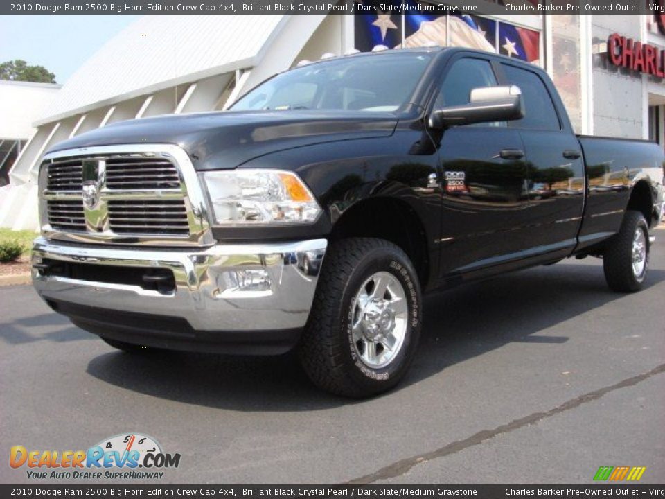 2010 Dodge Ram 2500 Big Horn Edition Crew Cab 4x4 Brilliant Black Crystal Pearl / Dark Slate/Medium Graystone Photo #7