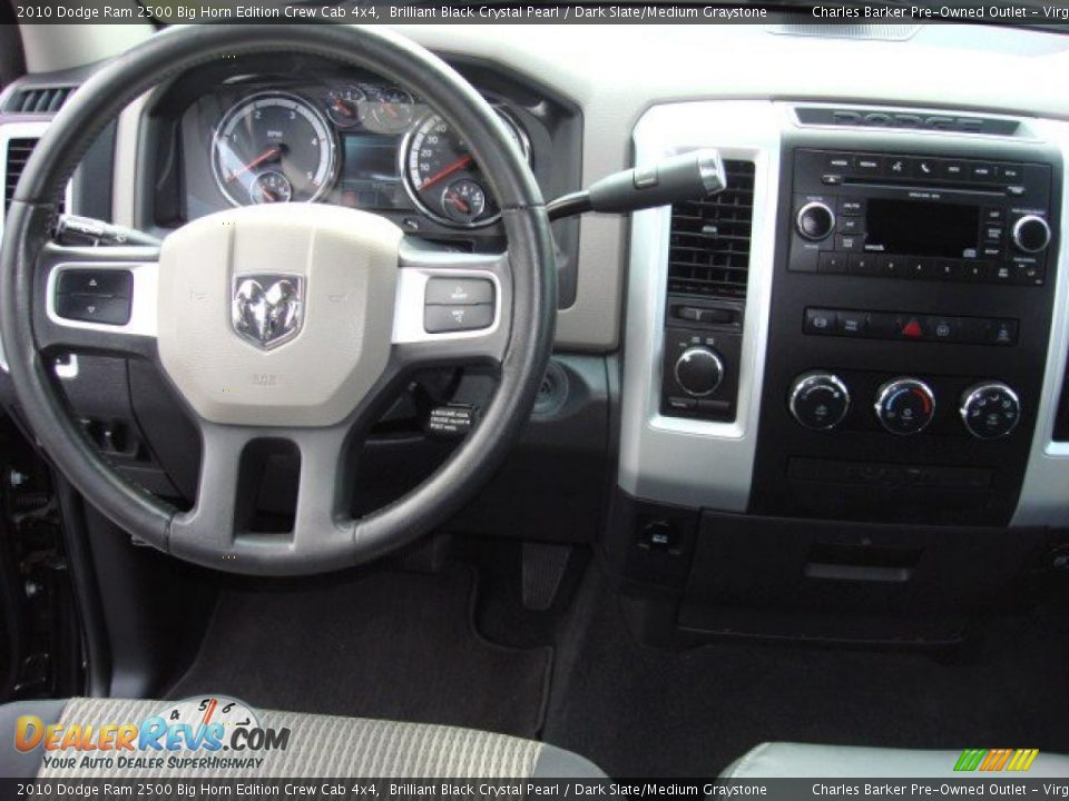 2010 Dodge Ram 2500 Big Horn Edition Crew Cab 4x4 Brilliant Black Crystal Pearl / Dark Slate/Medium Graystone Photo #12