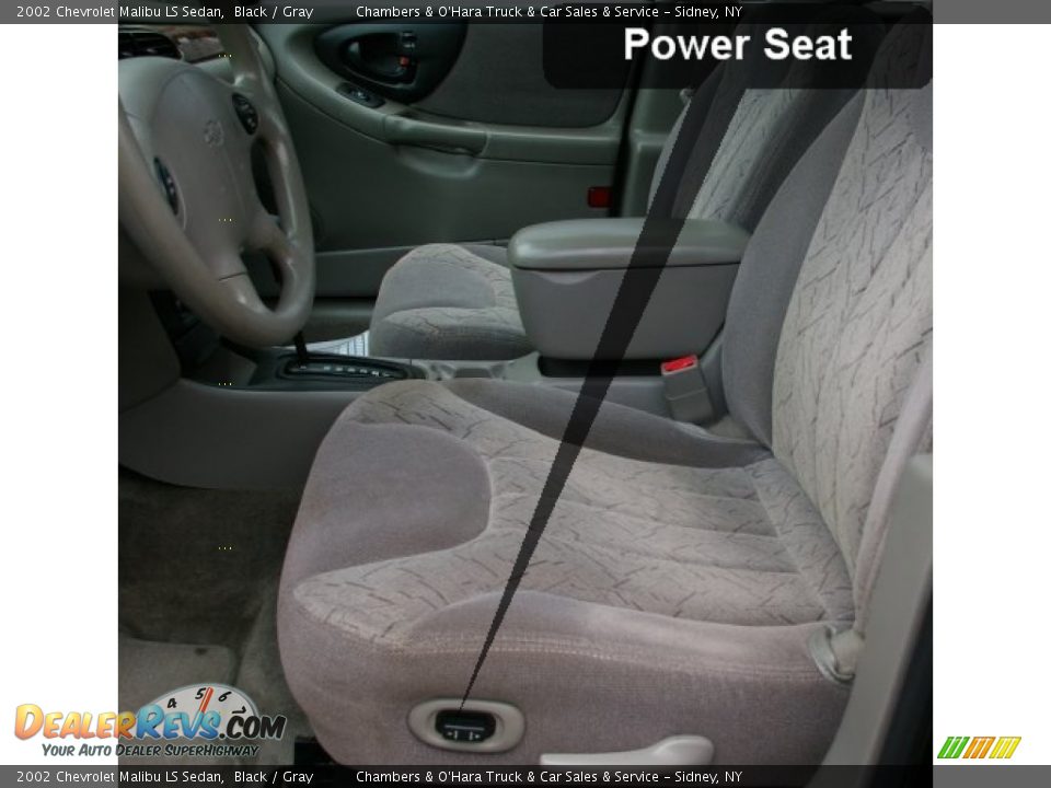 2002 Chevrolet Malibu LS Sedan Black / Gray Photo #3