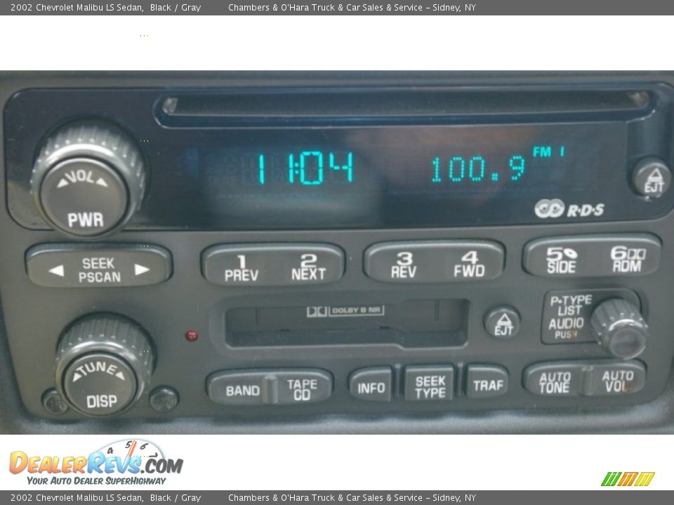 2002 Chevrolet Malibu LS Sedan Black / Gray Photo #5