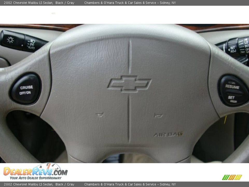 2002 Chevrolet Malibu LS Sedan Black / Gray Photo #6