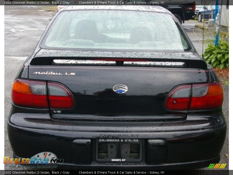 2002 Chevrolet Malibu LS Sedan Black / Gray Photo #9