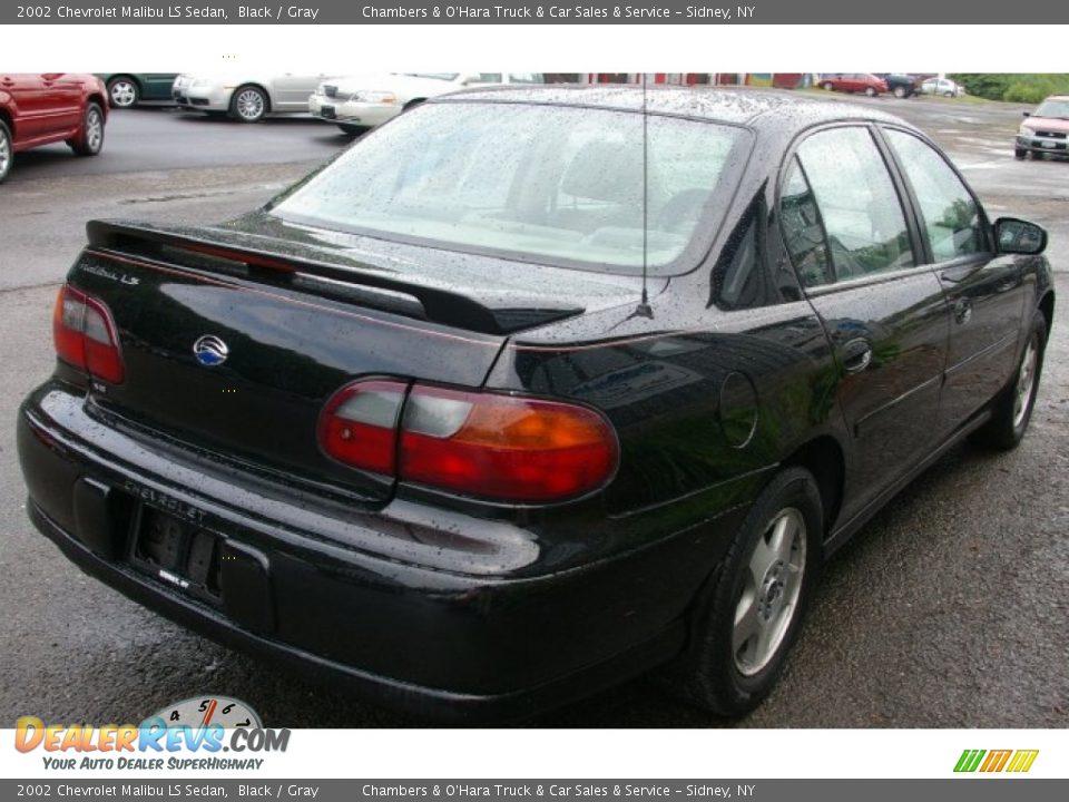 2002 Chevrolet Malibu LS Sedan Black / Gray Photo #10
