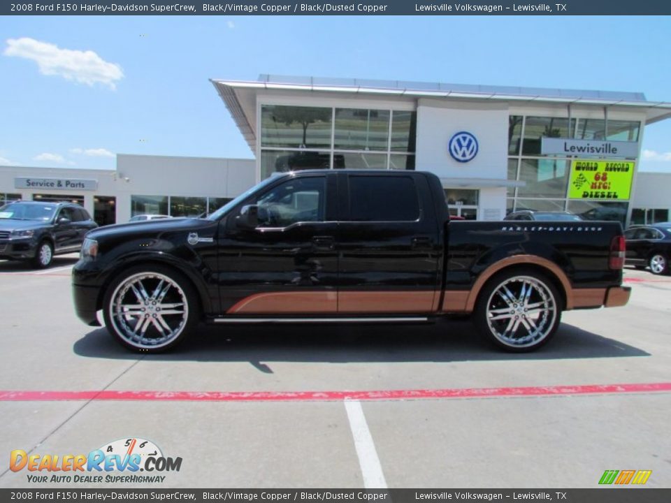 2008 Ford F150 Harley-Davidson SuperCrew Black/Vintage Copper / Black/Dusted Copper Photo #2