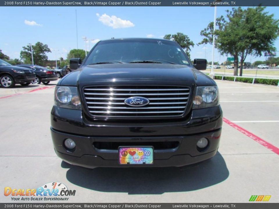 2008 Ford F150 Harley-Davidson SuperCrew Black/Vintage Copper / Black/Dusted Copper Photo #8