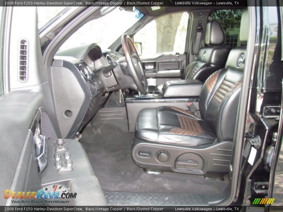 Black/Dusted Copper Interior - 2008 Ford F150 Harley-Davidson SuperCrew Photo #9