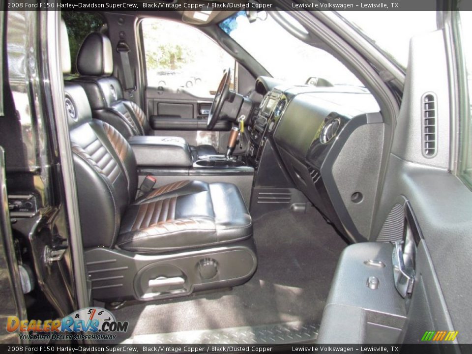 Black/Dusted Copper Interior - 2008 Ford F150 Harley-Davidson SuperCrew Photo #10