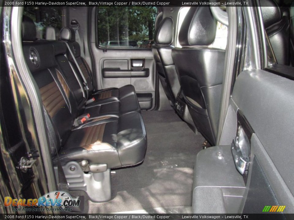 Black/Dusted Copper Interior - 2008 Ford F150 Harley-Davidson SuperCrew Photo #11