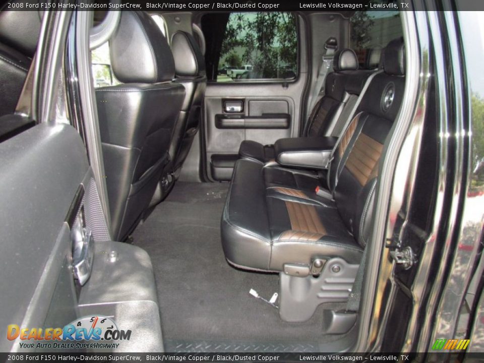 Black/Dusted Copper Interior - 2008 Ford F150 Harley-Davidson SuperCrew Photo #12