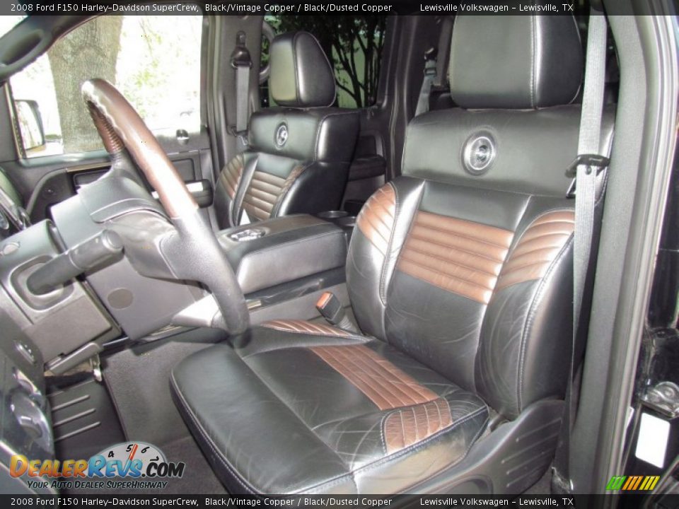 Black/Dusted Copper Interior - 2008 Ford F150 Harley-Davidson SuperCrew Photo #13