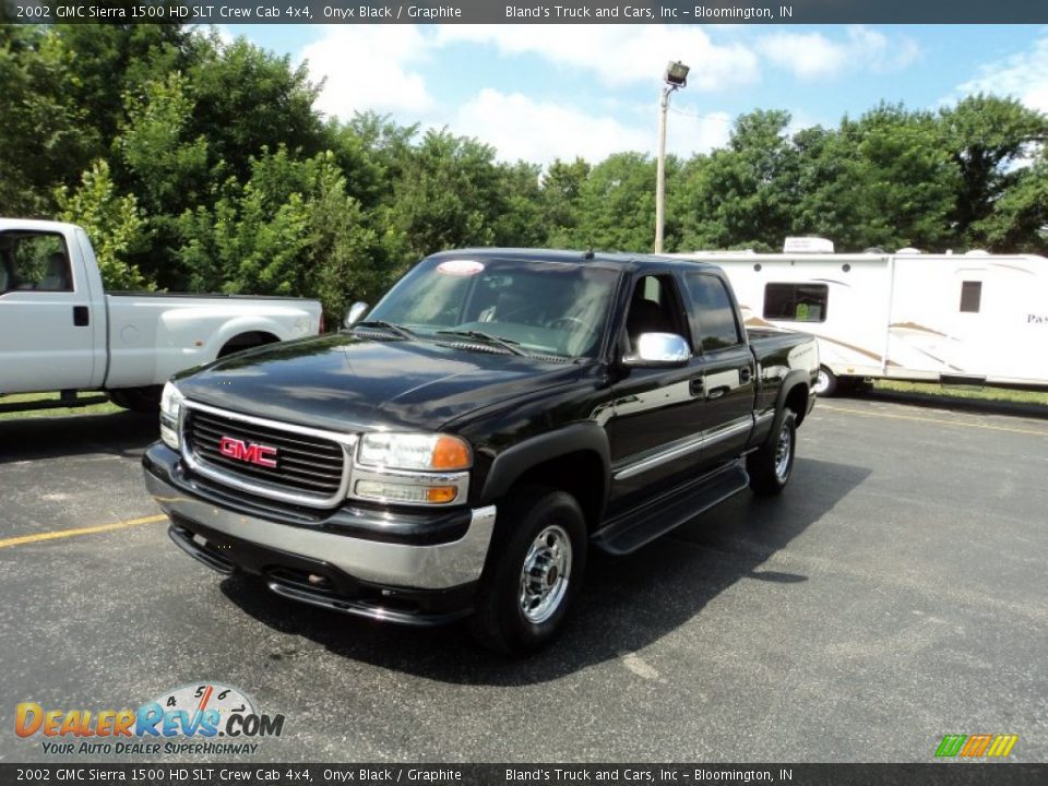 2002 GMC Sierra 1500 HD SLT Crew Cab 4x4 Onyx Black / Graphite Photo #2