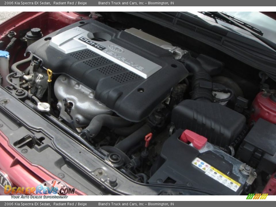 2006 Kia Spectra EX Sedan Radiant Red / Beige Photo #19